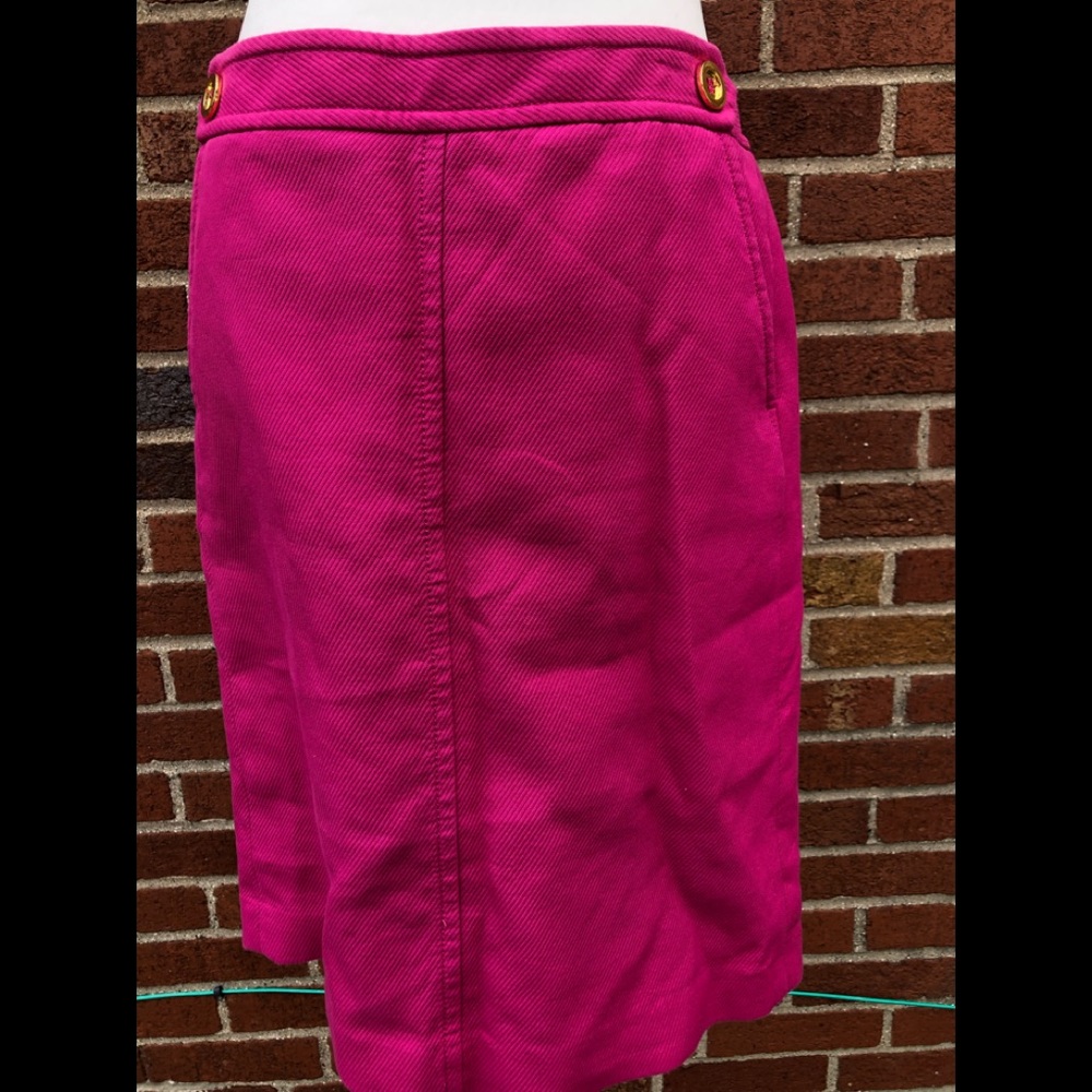 Talbots Women's knee length straight Pencil Skirt Pockets,Lined Pink Size 6
